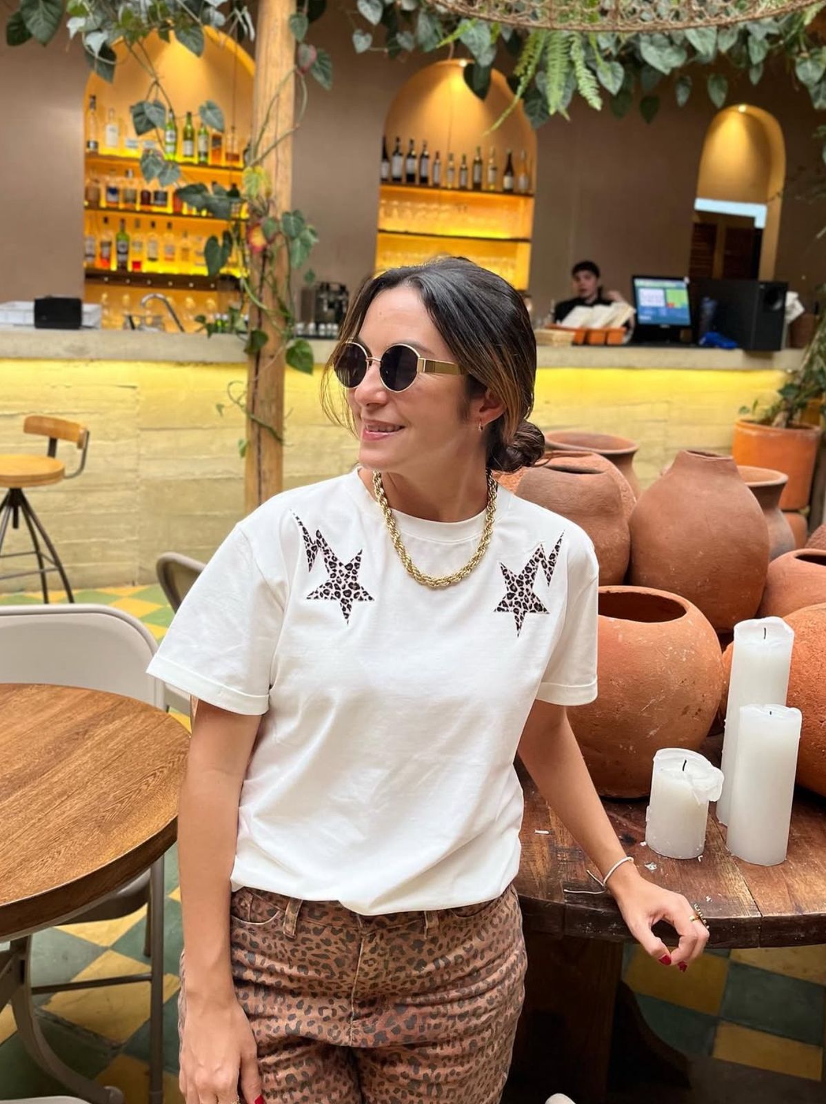 CAMISETA ESTRELLA RAYO ANIMAL PRINT