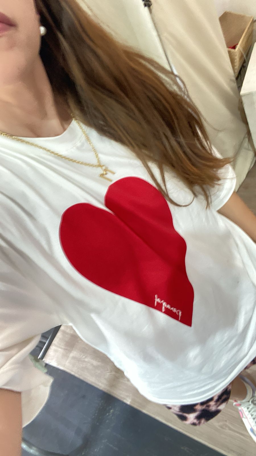 camiseta corazón grande