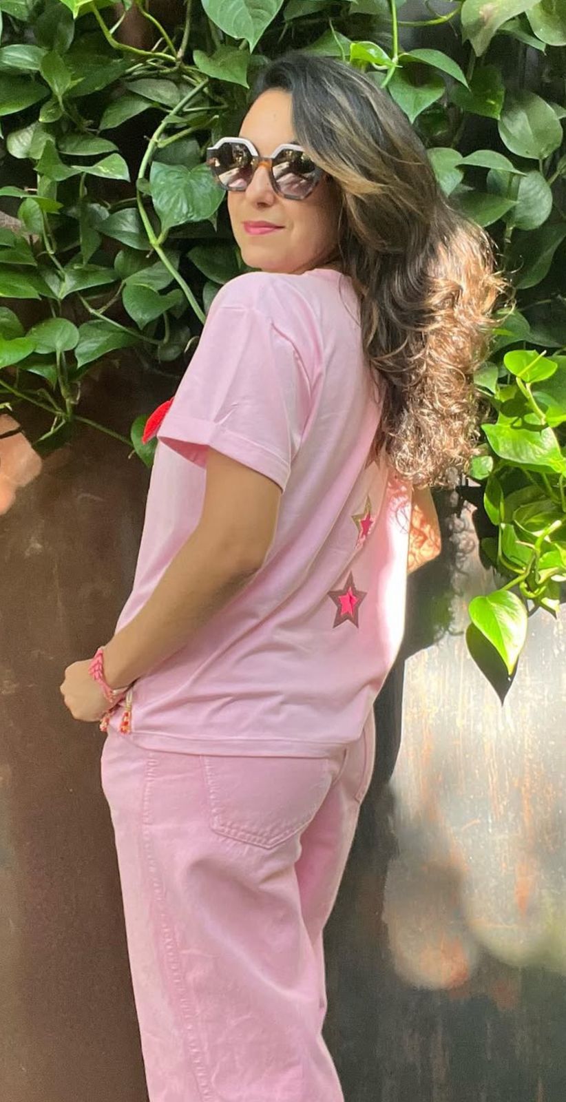 CAMISETA VAMOS A BAILAR ROSADA