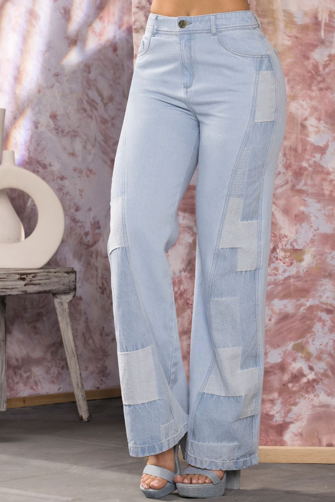 JEAN BOTA ANCHA CUADROS