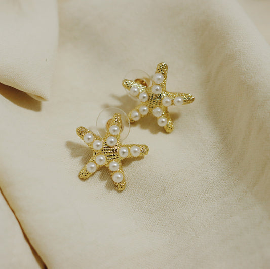 ARETES ESTRELLA CON PERLAS