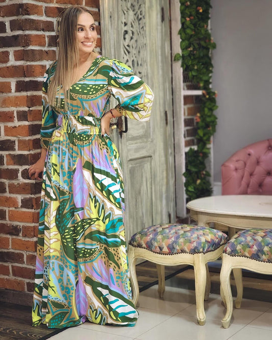 VESTIDO VERDE COLORES