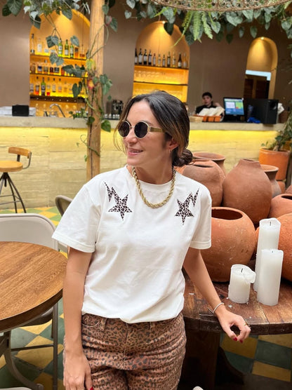 CAMISETA ESTRELLA RAYO ANIMAL PRINT