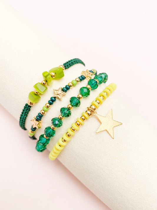 PULSERA ESTRELLA VERDE